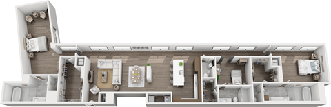 Floor plan for 3 beds, 3.5 baths, 2240 sqft